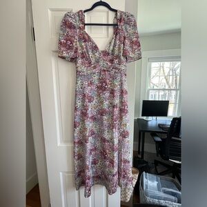 floret studios puff sleeve midi